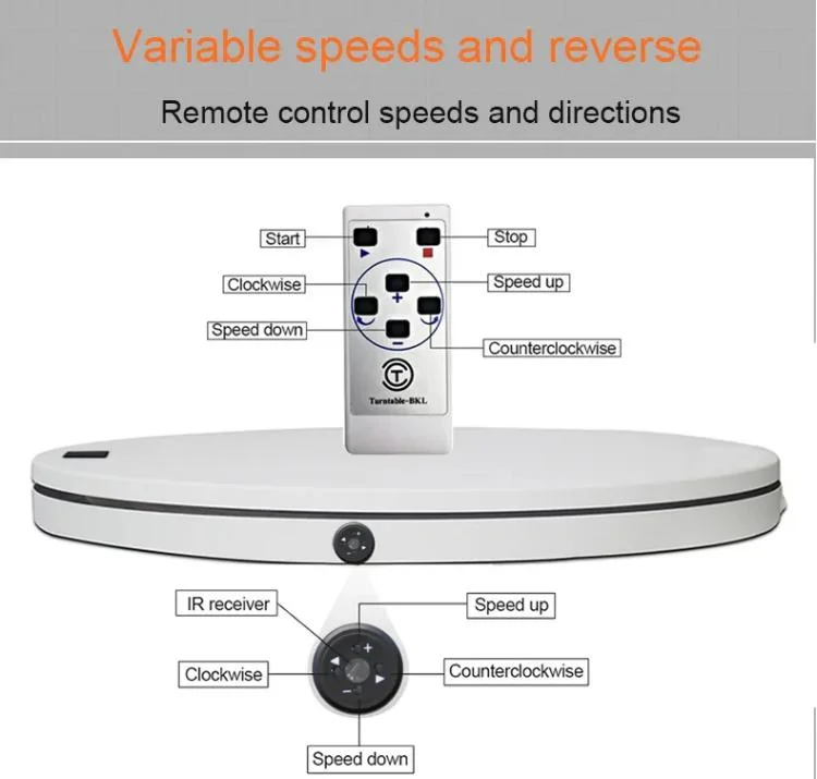 80cm Heavy Duty Turntable Electric Display Rotating Display Base with Power Outlet