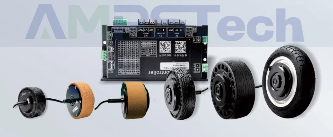 AMPS 4.5 Inch 1.1nm 24VDC Integrated Electric Wheel Motor Hub Servo Motor for Robot Agv Household Robot