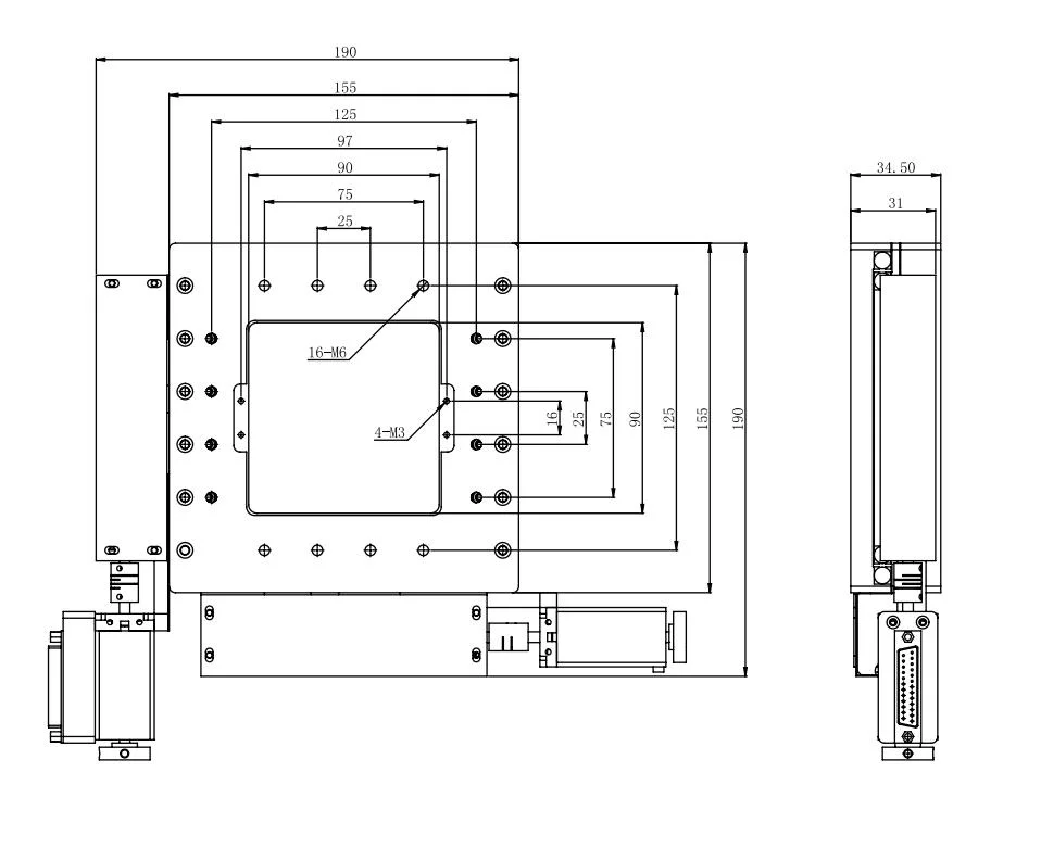 Factory Price Xy Linear Translation Motorized Microscope Stage Lsdp-50-Jg-2