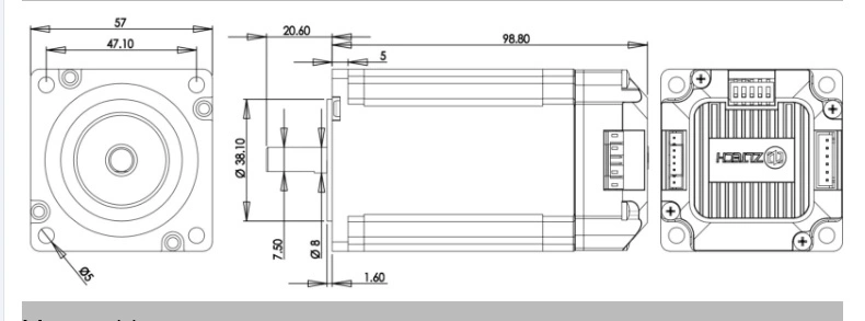 Canopen Low Noise NEMA17 2 Phase 0.48n. M 12V 24V 1.8 Degree Brushless Electric Integrated Stepper Motor for Labeling Machine