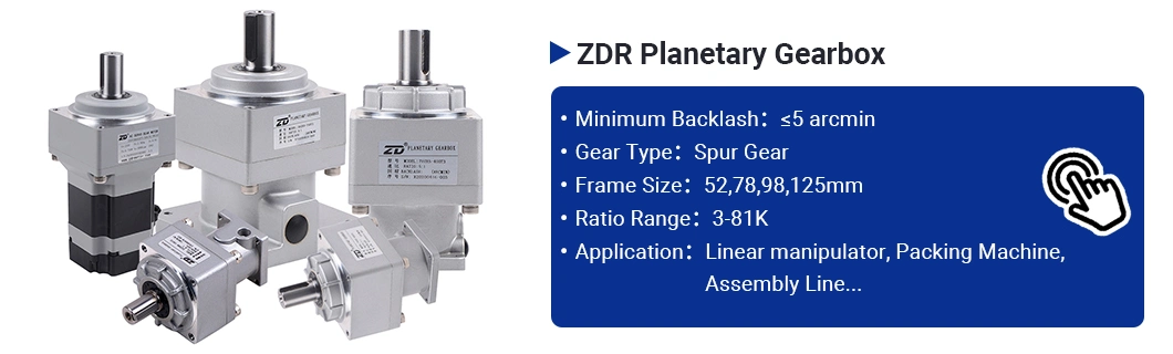 ZD Low Backlash High Torque Right Angle Helical Gear Planetary Gearbox Speed Reducer For Food Packing Industry