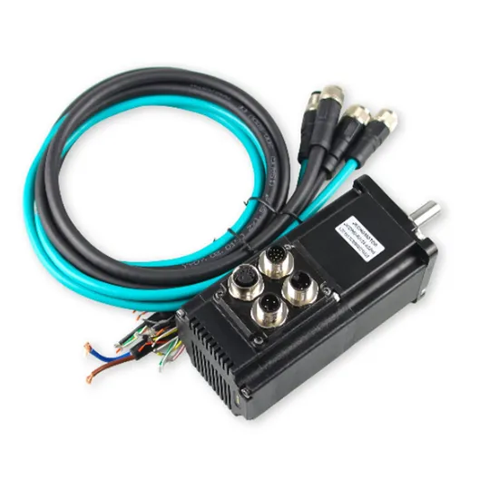 IP65 RS485 Canopen Pulse Optional RoHS CE Reach 17bit Absolute Encoder Driver 0.64nm Integrated 3000rpm 400W 48V Brushless DC Servo Motor with Gearbox Brake Fan 