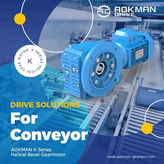 Helical Bevel Gearbox Manufacturer Factory Direct Supply Right Angle Reducer for Conveyor Belt